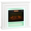 HOMCOM 4777 BTU Multicolour LED Electric Fireplace - White