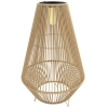 Outsunny Luminária de Chão Solar Rattan com Sensor de Luz LED Estilo Boho IP44 À Prova d'Água