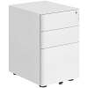 Vinsetto 3 Drawer Filing Cabinet on Wheels, Steel File Cabinet with Lockable Drawers for Home Office, White