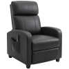 HOMCOM Sillón de Masaje Reclinable con Mando a Distancia Bolsillo Lateral y Temporizador Tapizado en PU 68x88x98 cm Negro
