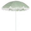 Outsunny Parasol de Plage à Franges Ø180 cm Hauteur Réglable Inclinaison Ancrage Sable et Housse de Transport UPF30+ Vert