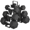 SPORTNOW Kurzhantel-Set mit Ständer aus Metall mit rutschfestem Griff, 2x2 kg, 2x5 kg, 2x8 kg, Schwarz