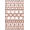 Outsunny Reversible Outdoor Mat 1.8 x 2.7 m, PP floor mat with geometric wall pattern, carry bag, red and white