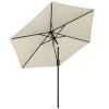 Outsunny 2.6 m Garden Parasol Umbrella with Aluminium Pole, Outdoor Patio Umbrella with Tilt and Crank, Vent, Cream White