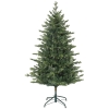 HOMCOM Sapin de Noël artificiel 150 cm, arbre de Noël réaliste avec 1202 pointes de branche articulée, support en métal, vert