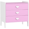 AIYAPLAY Kids Chest of Drawers, 3 Drawers Toy Organiser Unit, Children's Kids Furniture for Bedroom, Nursery, Playroom, Pink