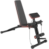 HOMCOM Foldable Weight Bench with Resistance Ropes, Adjustable Dumbbell Bench Sit Up Ab Bench for Multiuse Workout