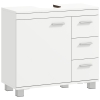 HOMCOM Bathroom Under-Sink Cabinet with Cupboard, Shelves and Drawers, White