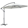 Outsunny 3M Banana Umbrella Parasol-Cream White
