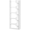 HOMCOM Bibliothèque, étagère de rangement à 6 niveaux, design irrégulier, pour salon, chambre, bureau, 60x21x162,5cm, blanc