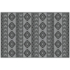 Outsunny Outdoor-Teppich, wasserdicht, doppelseitiges Design, hochwertige Kunststofffaser, schwarz+grau, 182 x 274cm