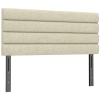 HOMCOM Cabecero de Cama 140 cm Tapizado en Lino Altura Ajustable de 3 Niveles 106/116/126 cm Montado a la Pared Beige