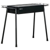 Outsunny Barbacoa de Carbón con 2 Parrillas de Acero Inoxidable Barbacoa Portátil con 2 Especieros para Camping 94x39x70 cm Negro