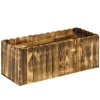 Outsunny Hochbeet Pflanzkasten Kräuterbeet Pflanzbeet Gemüse Blumenbeet Blumenkasten Tannenholz 80 x 33 x 30 cm