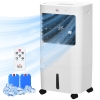 HOMCOM Refroidisseur d'air portable mobile par évaporation 3 en 1 oscillation, 3 vitesses, télécommande, minuterie 8H, blanc