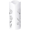 HOMCOM Paragüero de Acero con 4 Ganchos y Bandeja de Goteo Extraíble y Diseño Decorativo 17x17x41 cm Blanco