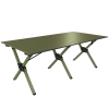 Outsunny Tavolo da Campeggio Pieghevole 116 cm, Tavolo da Picnic Impermeabile con Piano Arrotolabile e Struttura in Metallo, Portatile per Giardino, Parco, BBQ, Verde