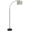 HOMCOM Lampadaire avec télécommande abat-jour réglable 11 température de couleurs et 11 niveaux de luminosité minuterie noir