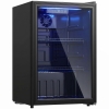 HOMCOM 70L Drinks Fridge, 70 Can Under Counter Freestanding Beer Fridge with LED Light