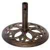 Outsunny Sonnenschirmständer aus Gusseisen 11,5 kg Schirmständer für Sonnenschirm Schirmstangen 38 mm/48 mm rund Sonnenschirmfuß für Garten Terrasse Balkon Bronze Ø45 x 33,5H cm