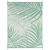 Outsunny Tapis de jardin extérieur réversible 365L x 274l cm imperméable motif feuillage avec sac de transport, vert crème