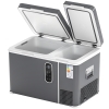 Outsunny Nevera Portátil Eléctrica con Compresor 35L Doble Zona Control App Luz LED Pantalla para Coche y Camping Negro