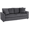 HOMCOM 3-zitsbank met sierkussens, cordbank voor woonkamer, slaapkamer, 212 cm breed, Donkergrijs