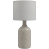 HOMCOM Tafellamp tafellamp, nachtlamp bureaulamp met keramische voet, linnen kap, 22x22x45 cm Zandbruin+Wit