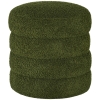 HOMCOM Kruk, rond, Teddyfleece, tot 120kg, Φ40x45H cm, Groen