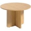 HOMCOM Ronde salontafel, bamboe woonkamertafel met kruisvoet, natuur