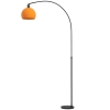 HOMCOM Floor Lamp for Living Room, Modern Standing Lamp with Shade & Foot Switch for Bedroom, Office, Black