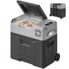HOMCOM Car Refrigerator, Portable 12/24V 50 Litre Compressor Fridge Freezer, Electric Cooler Box for Camping, Travel, Picnic, Down to -20℃