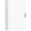 kleankin Mueble para Baño Suspendido con 1 Asa de Acero y Estantes Ajustables Estilo Moderno 40x15x60 cm Blanco