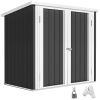 Outsunny Cobertizo de Jardín de Exterior 1,26 m² 147x86x134cm con 2 Puertas y Cerradura para Almacenamiento de Herramientas Negro