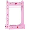 AIYAPLAY Kids Clothes Rail with Two Shelves, for 3-8 Years, Pink