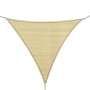 Outsunny Toldo Vela Triangular 3x3x3 m Vela de Sombra para Jardín Patio Terraza HDPE Anti UV y Transpirable Color Arena