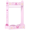 AIYAPLAY Kids Clothes Rail with Two Shelves, for 3-8 Years, Pink