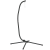 Outsunny Support de Fauteuil Suspendu, Support Chaise Suspendue, Cadre en C, Charge Max. 150 kg, 128 x 105 x 205 cm, Noir