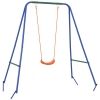 Outsunny Two-In-One Toddler Garden Swing, with Comfortable Seat, Safety Belt - Orange and Blue