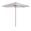 Outsunny Zonnescherm houten parasol tuinscherm balkonparasol 3 x 2,5 m wit marktparasol