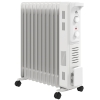 HOMCOM 2.5kW 11 Fin Oil-Filled Radiator - White