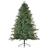 HOMCOM Künstlicher Weihnachtsbaum, realistisches Aussehen, flammhemmend, stabiler Metallfuß, 183 cm, Grün