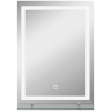 kleankin Specchio per Bagno a Luci LED a 3 Colori Regolabili con Mensola in Vetro, 50x12x70 cm, Argento