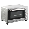 HOMCOM Mini Backofen 32L 100 °C-230 °C 1600 W Mini Ofen mit Backblech Krümelblech Grillrost und 3 Kochmodi Pizzaofen mit Timer Backblech-Griff Edelstahl Silber