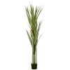 HOMCOM Yuca Artificial 190cm Planta Artificial con 39 Hojas Decoración para Hogar Salón Oficina Jardín Ø17x190 cm Verde