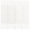 HOMCOM Paravent 4-delig 160 x 170 cm Vouwbaar Kamerscherm Scheidingswand van golfvezel voor Woonkamer