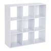 HOMCOM Nine-Cube Storage Shelf - White
