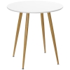 HOMCOM Mesa de Cozinha Redonda para 2 Pessoas Estilo Nórdico com Bancada Mate Carga Máxima 80kg Ø72x75 cm Branco