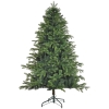 HOMCOM Kunstkerstboom, 183 cm kerstboom met 1700 punten, brede opklapbare metalen standaard, voor kerstdecoratie, groen