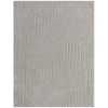 HOMCOM Tapete Sala de Estar 160x120 cm Tapete Pelo Curto Estilo Moderno Base Antiderrapante Tecida à Máquina Cinzento